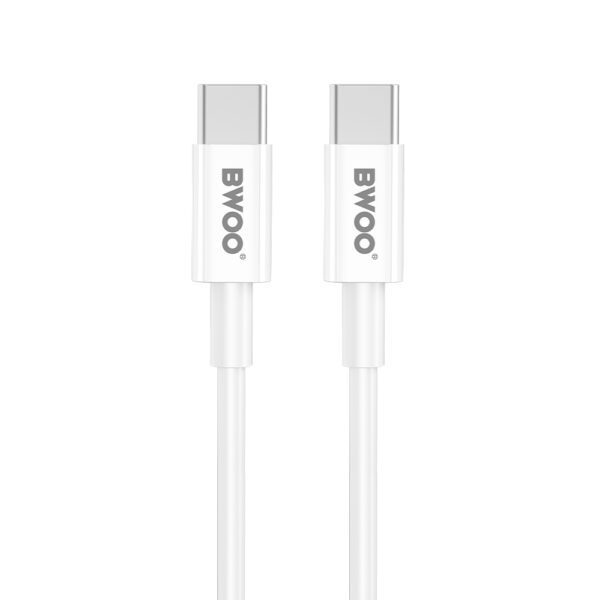 BWOO CDA159 PD wall charger 1x USB-C port + USB-C 20W white