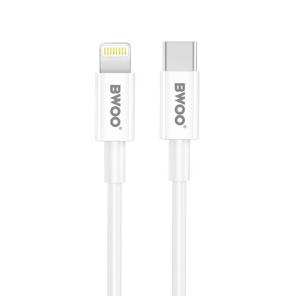 BWOO CDA159 PD wall charger 1x USB-C port + Lightning 20W white