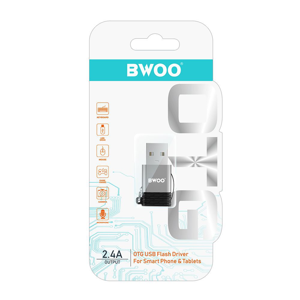 BWOO Adapter USB-C - USB Gray OTG BZ-38