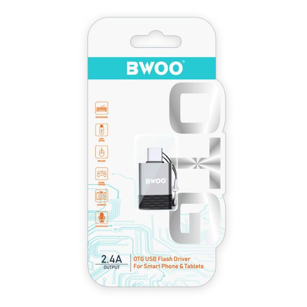 BWOO Adapter USB - USB-C Gray OTG BZ-35