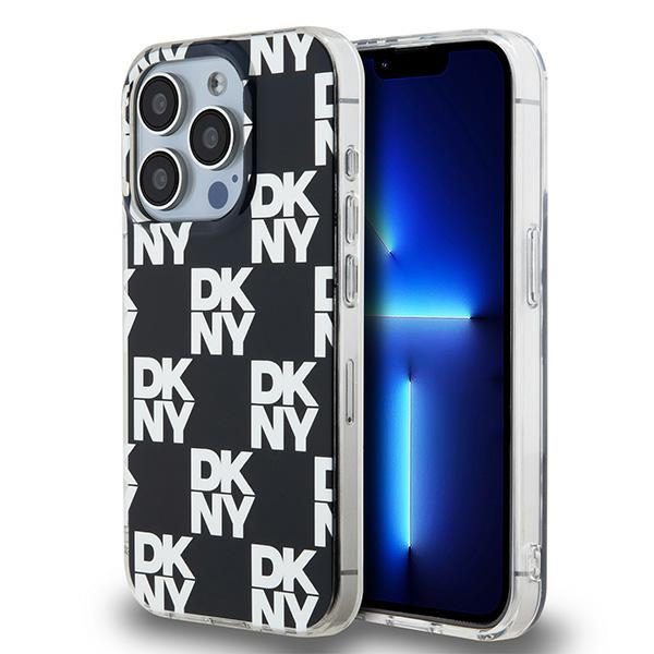 DKNY case for iPhone 15 Pro 6,1" DKHCP15LHDLCEK black HC PC TPU checkered pattern