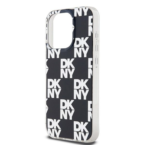 DKNY case for iPhone 15 Pro 6,1" DKHCP15LHDLCEK black HC PC TPU checkered pattern