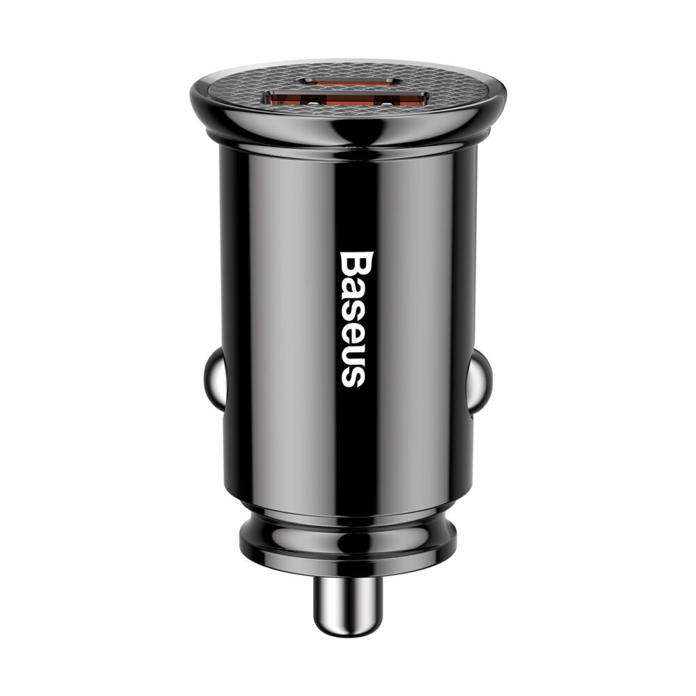 Baseus Circular Plastic QC 3.0 PD car charger 1x USB-C - USB port 30W black