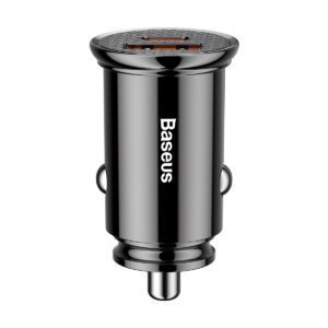 Baseus Circular Plastic QC 3.0 PD car charger 1x USB-C - USB port 30W black