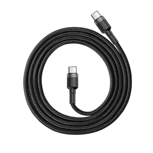 Baseus cable Cafule PD 2.0 USB-C - USB-C 1,0m 3A gray-black 60W
