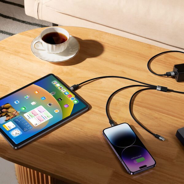 Baseus cable 3in1 StarSpeed USB - micro USB + Lightning + USB-C 1,2m 3,5A black