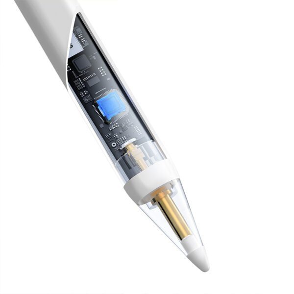 OS-Baseus Smooth Writing 2 Series Stylus Lite with LED Indicators, Moon White (Active version with type-C cable and active pen tip)