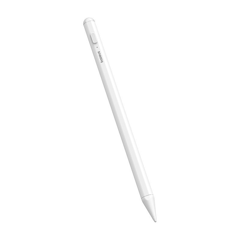 OS-Baseus Smooth Writing 2 Series Stylus Lite with LED Indicators, Moon White (Active version with type-C cable and active pen tip)