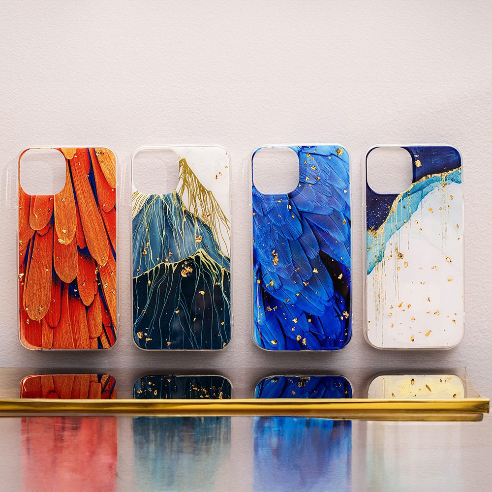 396517_oryg Gold Glam case for Xiaomi Redmi 14C 4G/ 14C 5G / Redmi A4 / POCO C75 feathers