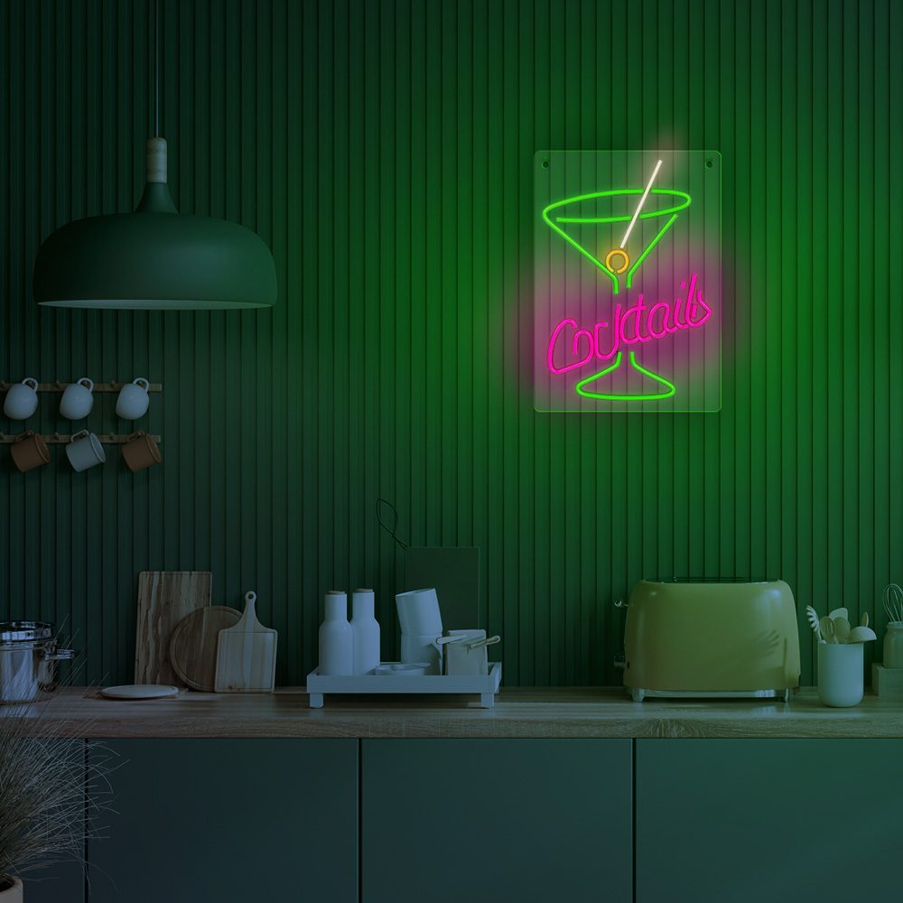 Neon PLEXI LED COCKTAILS pink green FPNE02X Forever Light