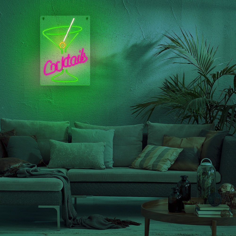 Neon PLEXI LED COCKTAILS pink green FPNE02X Forever Light
