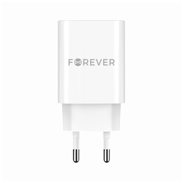 397873_oryg Forever TC-07-30AC PD QC charger 1x USB-C 1x USB 30W white + USB-C - USB-C cable 60W