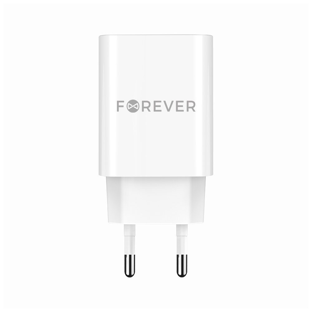 397873_oryg Forever TC-07-30AC PD QC charger 1x USB-C 1x USB 30W white + USB-C - USB-C cable 60W