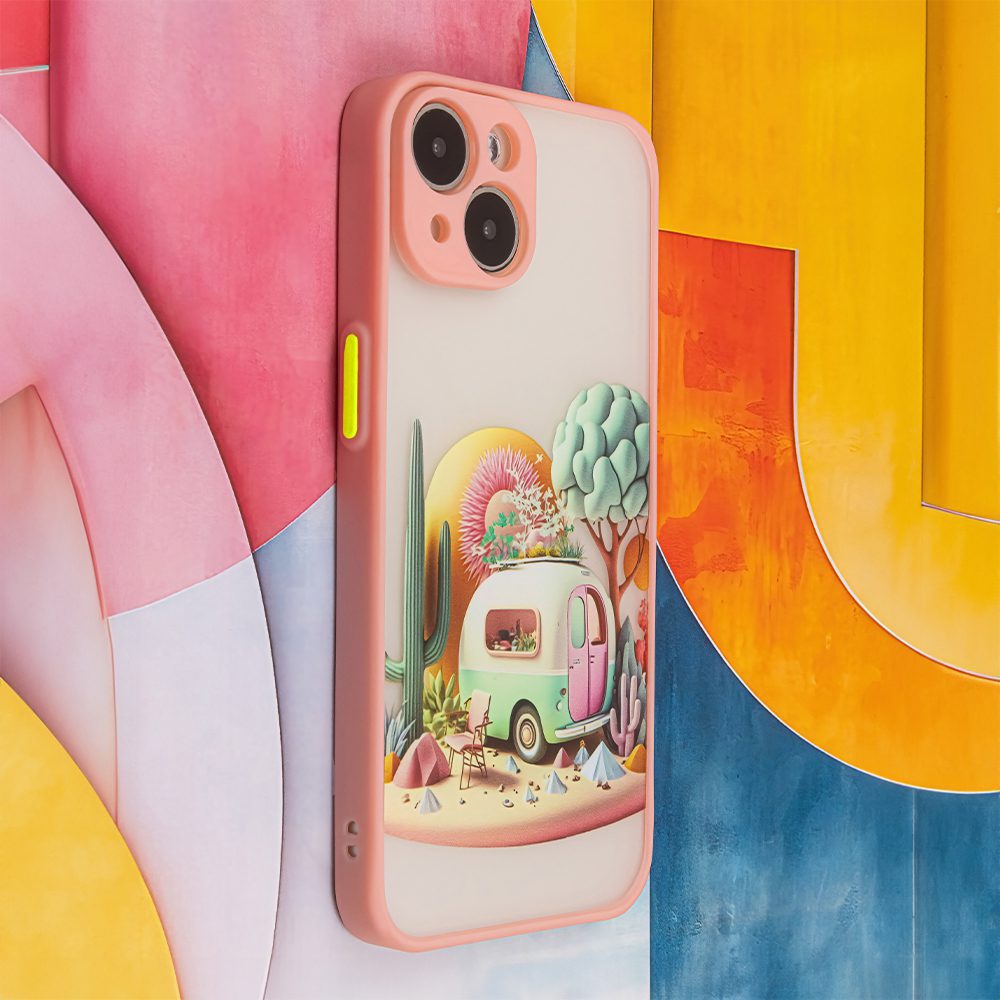 Ultra Trendy case for iPhone 14 Pro 6,1" Travel pink