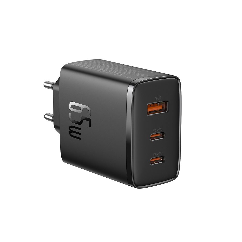 Baseus wall charger Cube Pro PD 65W 2x USB-C 1x USB black