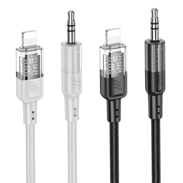 3d7048a0834d21728656a1a412e03f3c Cable AUX Jack 3,5 mm to Lightning Hoco 1,2 m UPA27 black
