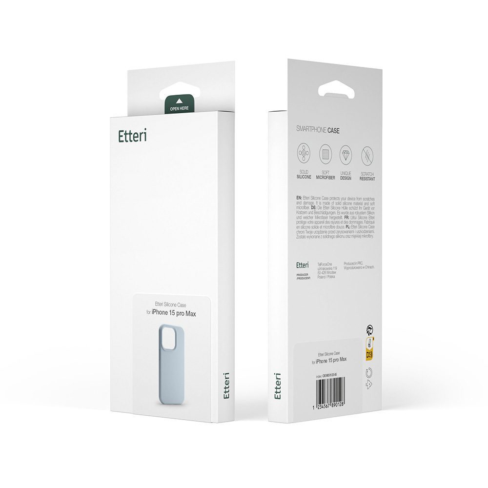 Etteri Silicone Mag case for Samsung Galaxy S25 Edge light blue