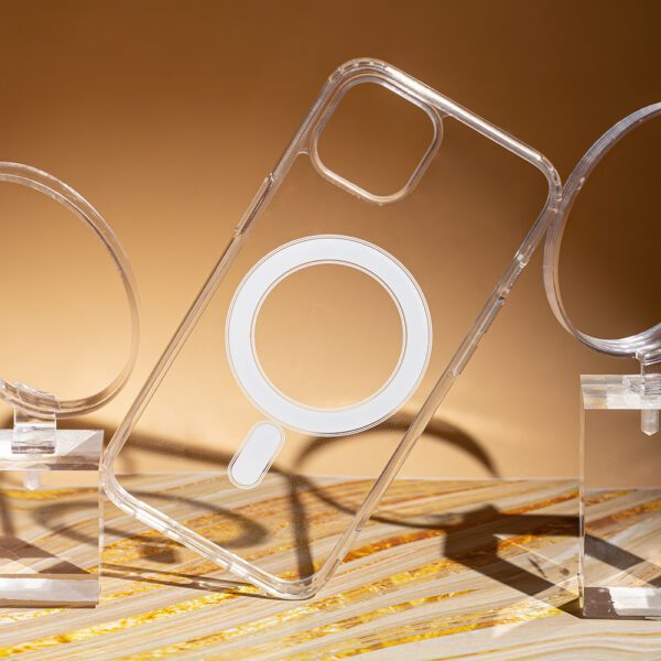 Anti Shock 1,5 mm Mag case for iPhone 14 6,1" transparent big hole