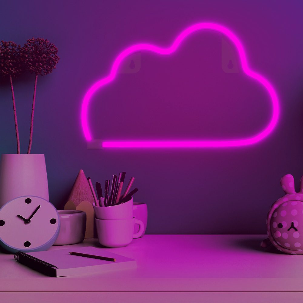 Neon LED Light CLOUD pink NNE25 Neolia
