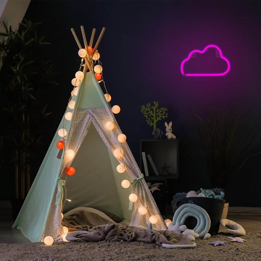 Neon LED Light CLOUD pink NNE25 Neolia