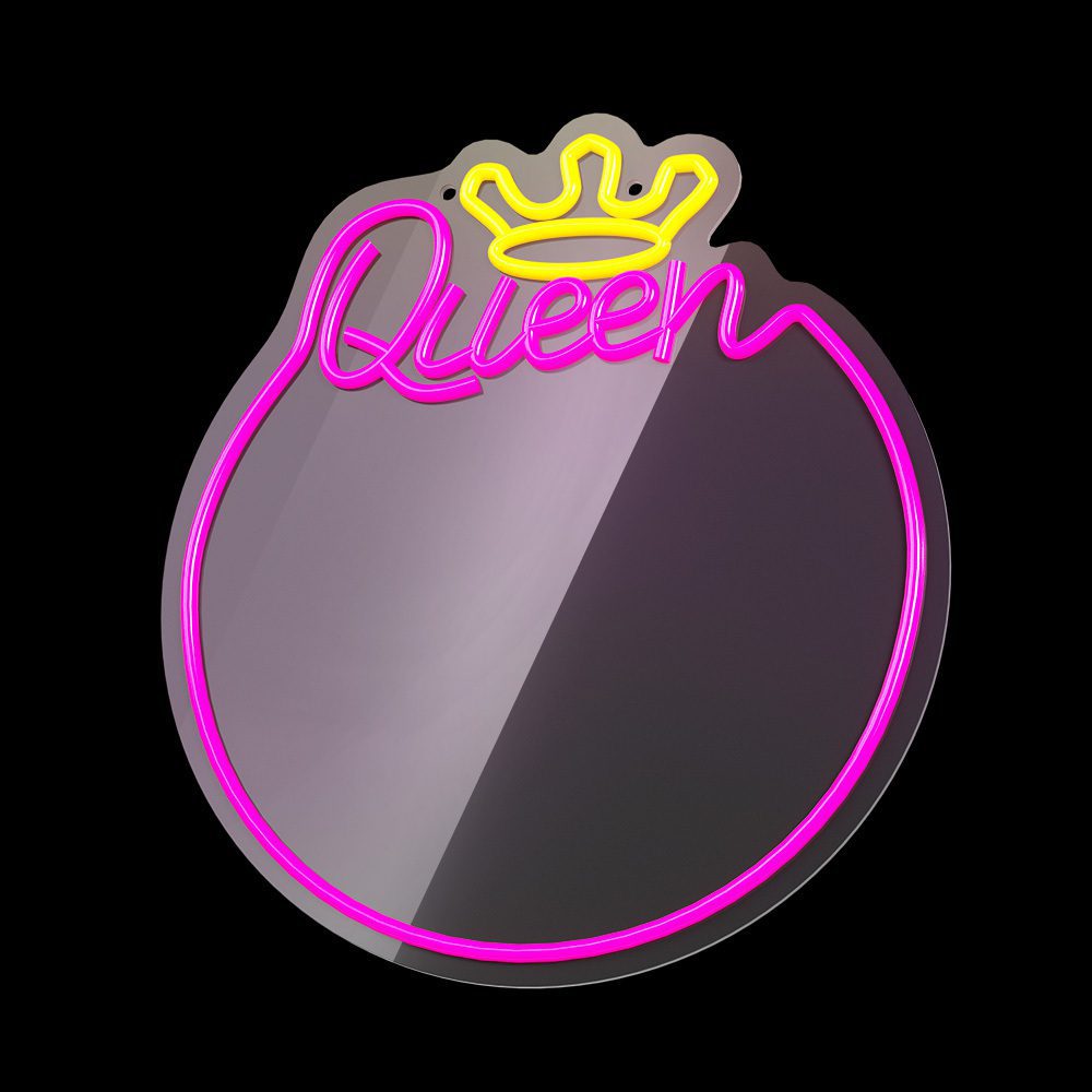 Neon MIRROR LED QUEEN warm white pink FMNE04 Forever Light