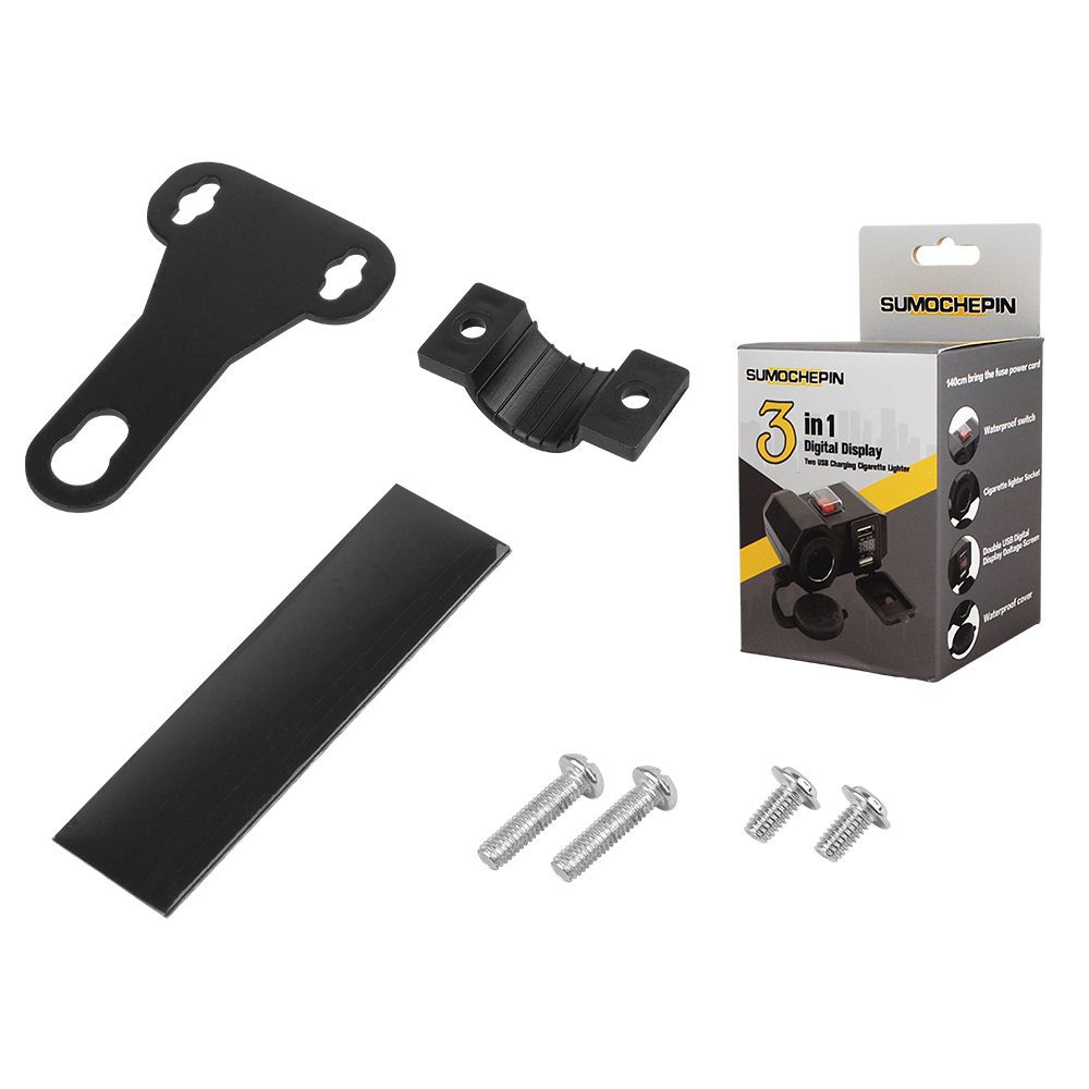 Waterproof cigarette lighter socket with charger 2xUSB-A 2x5V/2,1A in 12V/24V 1,4m cable LTC