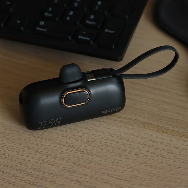Forever mini power bank MTB-100 22.5W 5000 mAh USB C black