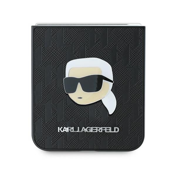 Karl Lagerfeld case for Samsung Galaxy Z Flip6 KF002199 black Saffiano Monogram