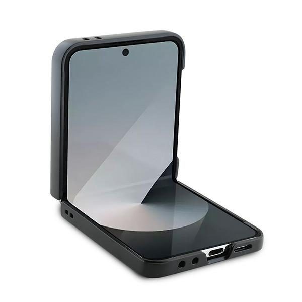 DKNY case for Samsung Galaxy Z Flip6 DK000222 black Chequered Pattern Printed Stripes