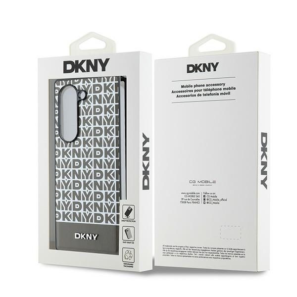 DKNY case for Samsung Galaxy Z Fold6 DK000226 brown Repeat Pattern Bottom Stripe