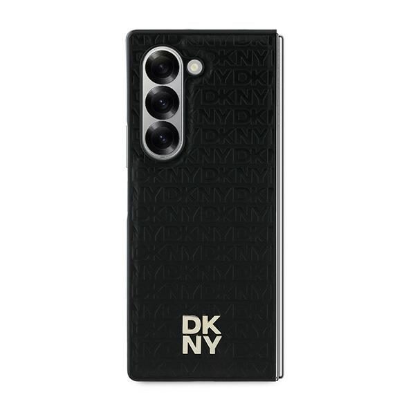 DKNY case for Samsung Galaxy Z Fold6 DK000229 black Repeat Pattern Stack Logo
