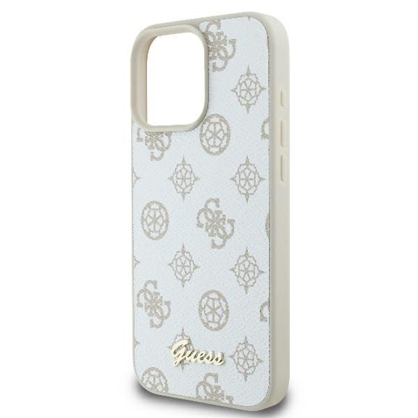 Guess case for iPhone 16 Pro Max 6,9" GUHMP16XPGPYSH Peony Script Logo white MagSafe