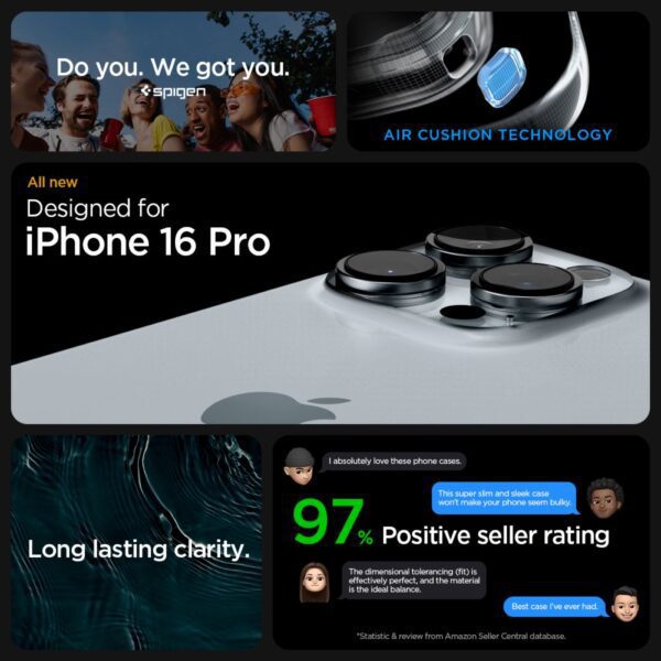 Spigen Ultra Hybrid case for iPhone 16 Pro 6,3" crystal clear