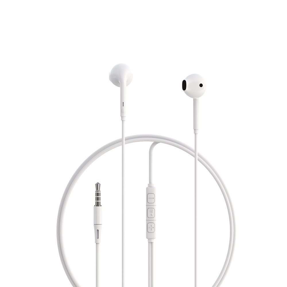 Devia wired earphones Kintone A3 jack 3,5mm white