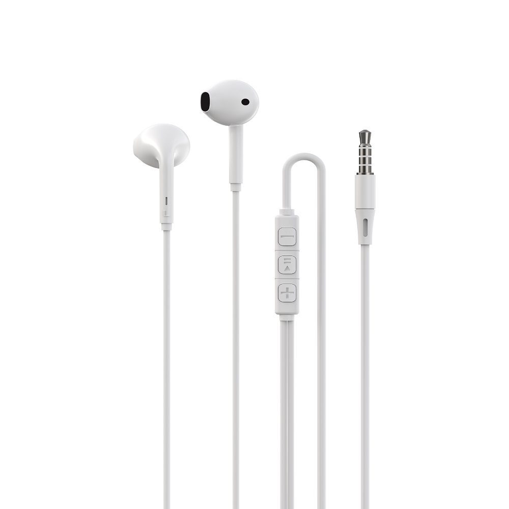 Devia wired earphones Kintone A3 jack 3,5mm white