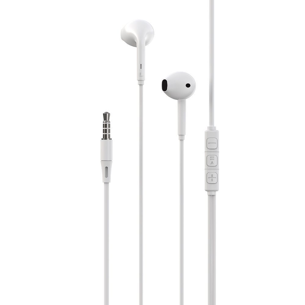 Devia wired earphones Kintone A3 jack 3,5mm white