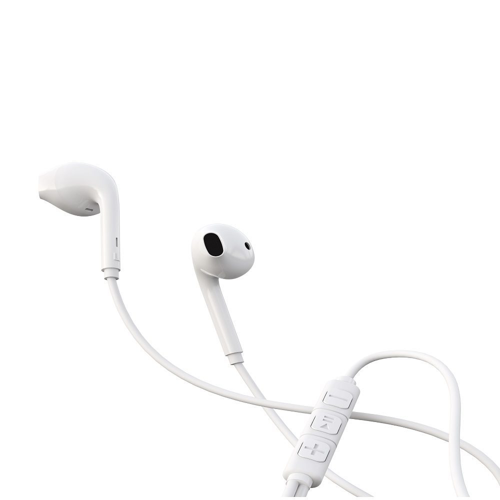 Devia wired earphones Kintone A3 jack 3,5mm white