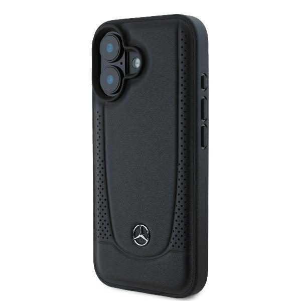 Mercedes case for iPhone 16 6,1" MEHCP16SARMBK Hardcase Leather Urban black