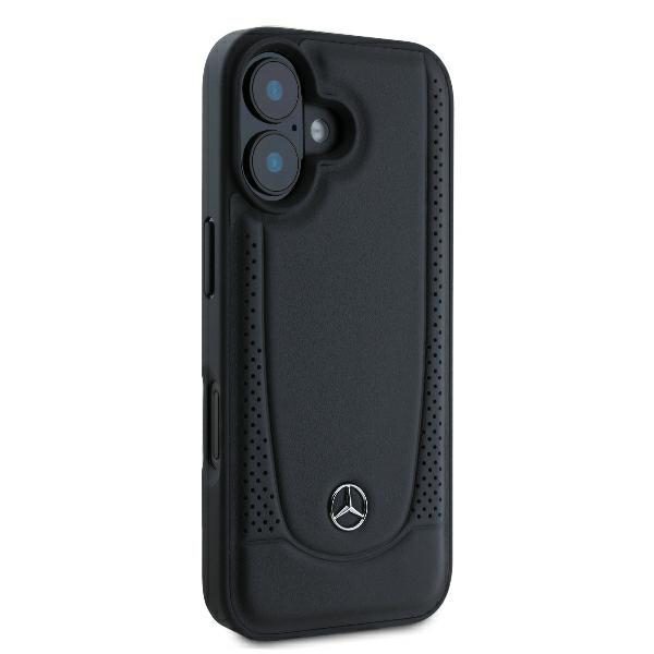 Mercedes case for iPhone 16 6,1" MEHCP16SARMBK Hardcase Leather Urban black