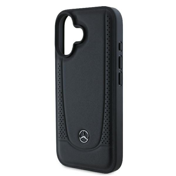 Mercedes case for iPhone 16 6,1" MEHCP16SARMBK Hardcase Leather Urban black