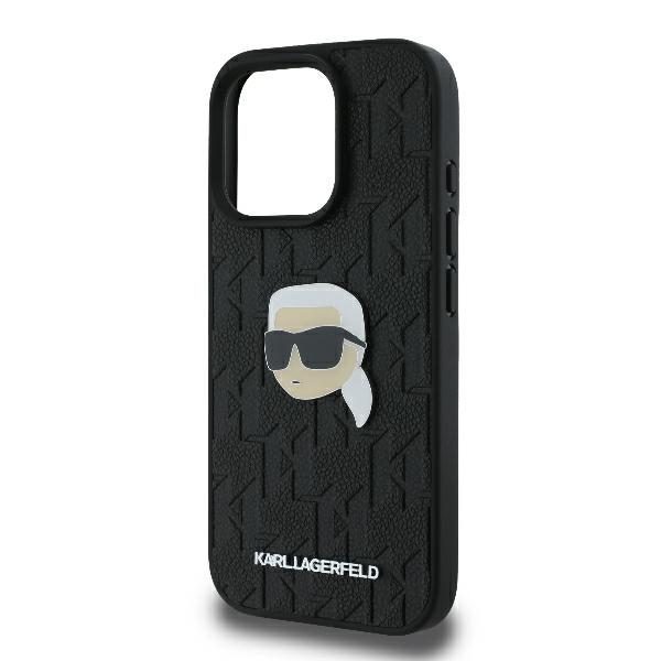 Karl Lagerfeld case for iPhone 16 Pro 6,3" KLHCP16LPGKLKIPK black Hard Monogram Karl Head Pin