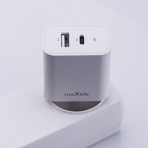 416893_oryg Maxlife MXTC-06-25AC PD QC charger 1x USB-C 1x USB 25W white