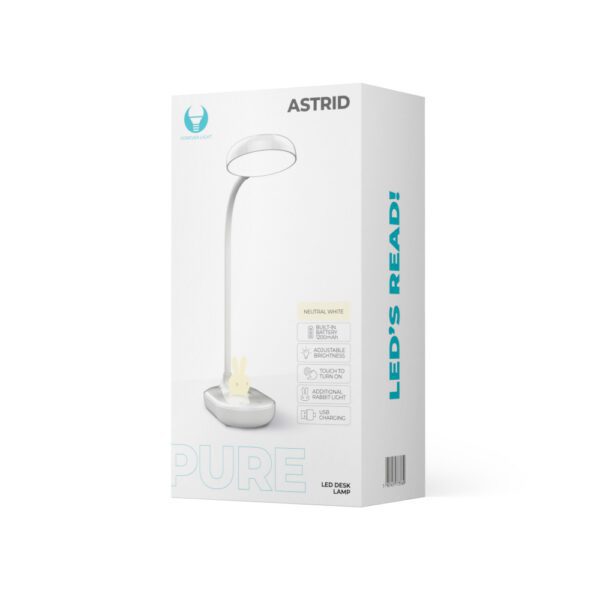 418681_oryg Desk LED Lamp 4,5W with bunny light PURE FLB-30 ASTRID white Forever Light