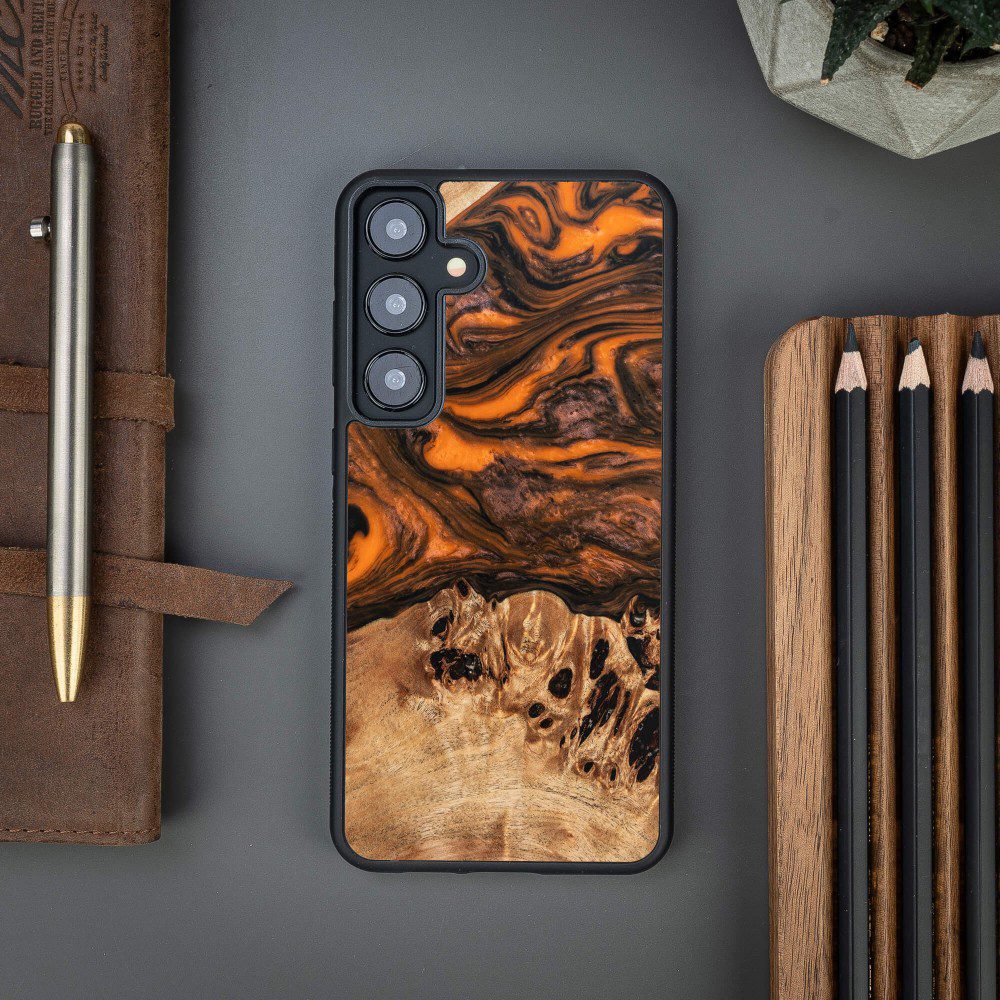418913_oryg Bewood Unique case for Samsung Galaxy S24 Plus Orange