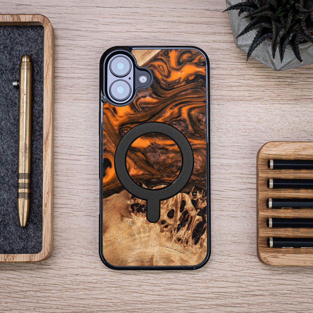 419367_oryg Bewood Unique case for iPhone 16 Plus 6,7" Orange with MagSafe