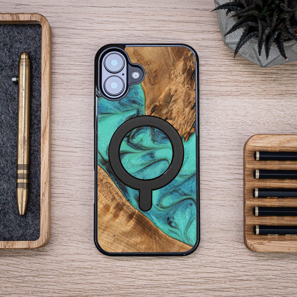 419387_oryg Bewood Unique case for iPhone 16 Plus 6,7" Turquoise with MagSafe