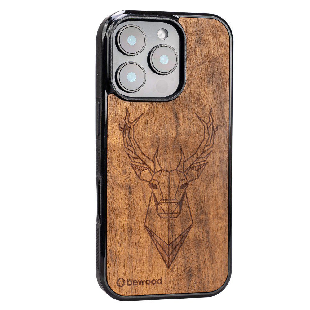 Bewood case for iPhone 16 Pro 6,3" Deer Imbuia