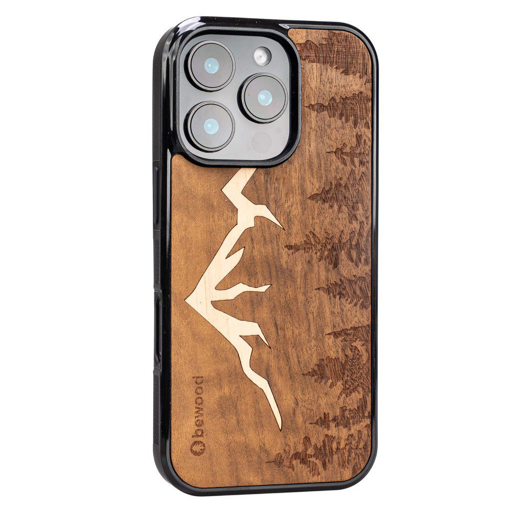 Bewood case for iPhone 16 Pro 6,3" Mountains Imbuia