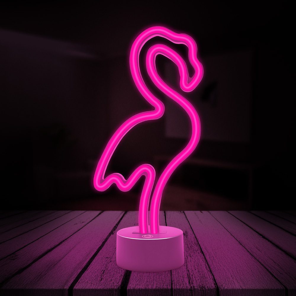 Neon LED on stand FLAMINGO pink USB-C FSC-11 Forever Light
