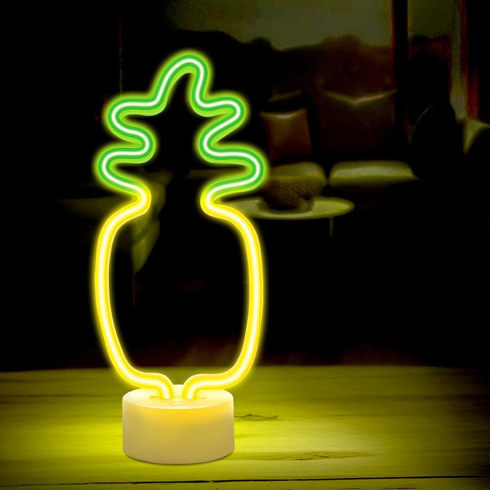 419682_oryg Neon LED on stand PINEAPPLE orange green USB-C FSC-12 Forever Light